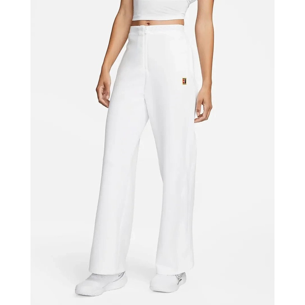 Nike Court Heritage Windrunner Tennis Pants Womens Small White FZ6509 100 NEW